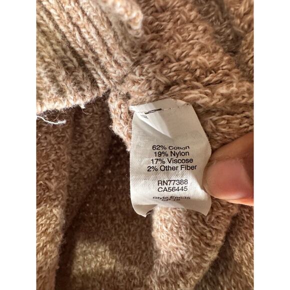 Madewell Sweater Women Small Brown Crewneck Knit Pullover Side Zip Comfort Cozy - Picture 4 of 8